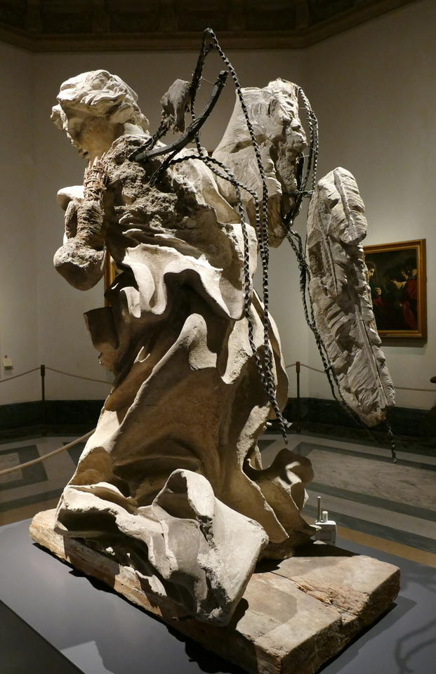 a test model for one of Bernini's many angels - this one looks quite creepy for missing all kinds of pieces