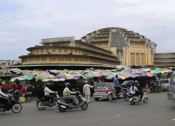 Psar Thmei in downtown Phnom Penh